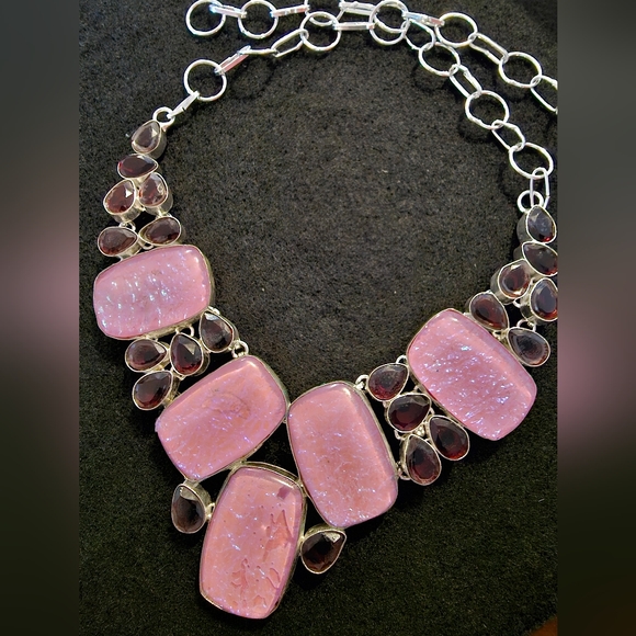 Triple fire opal hesspnite garnet 925 sterling - Picture 3 of 5